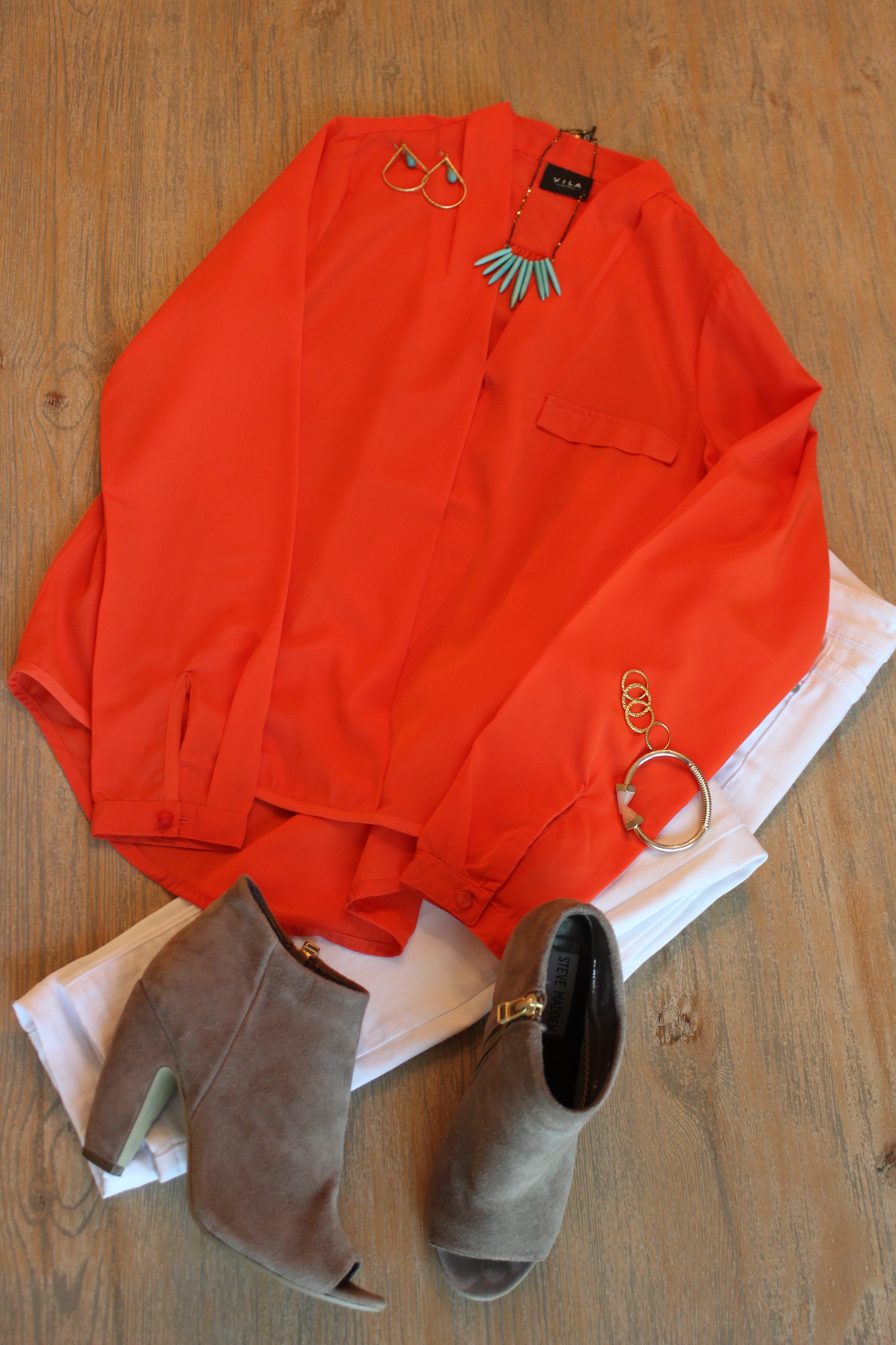 orange blouse outfit