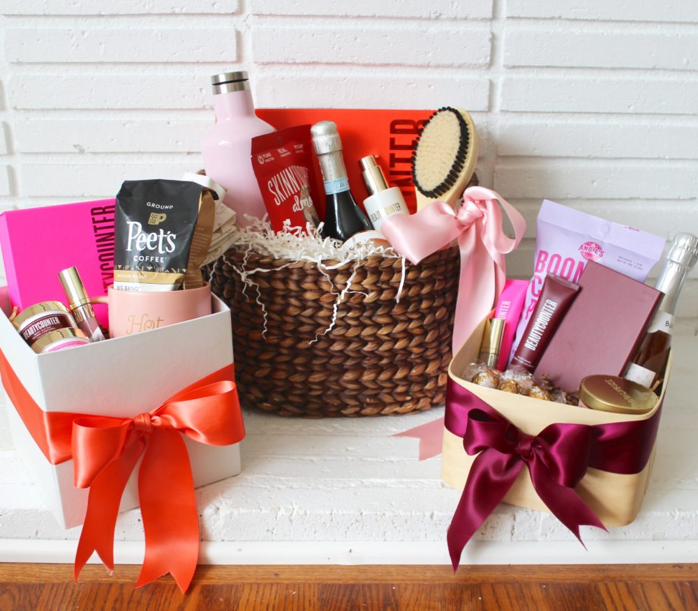 Beautycounter holiday gift sets; christmas gift basket